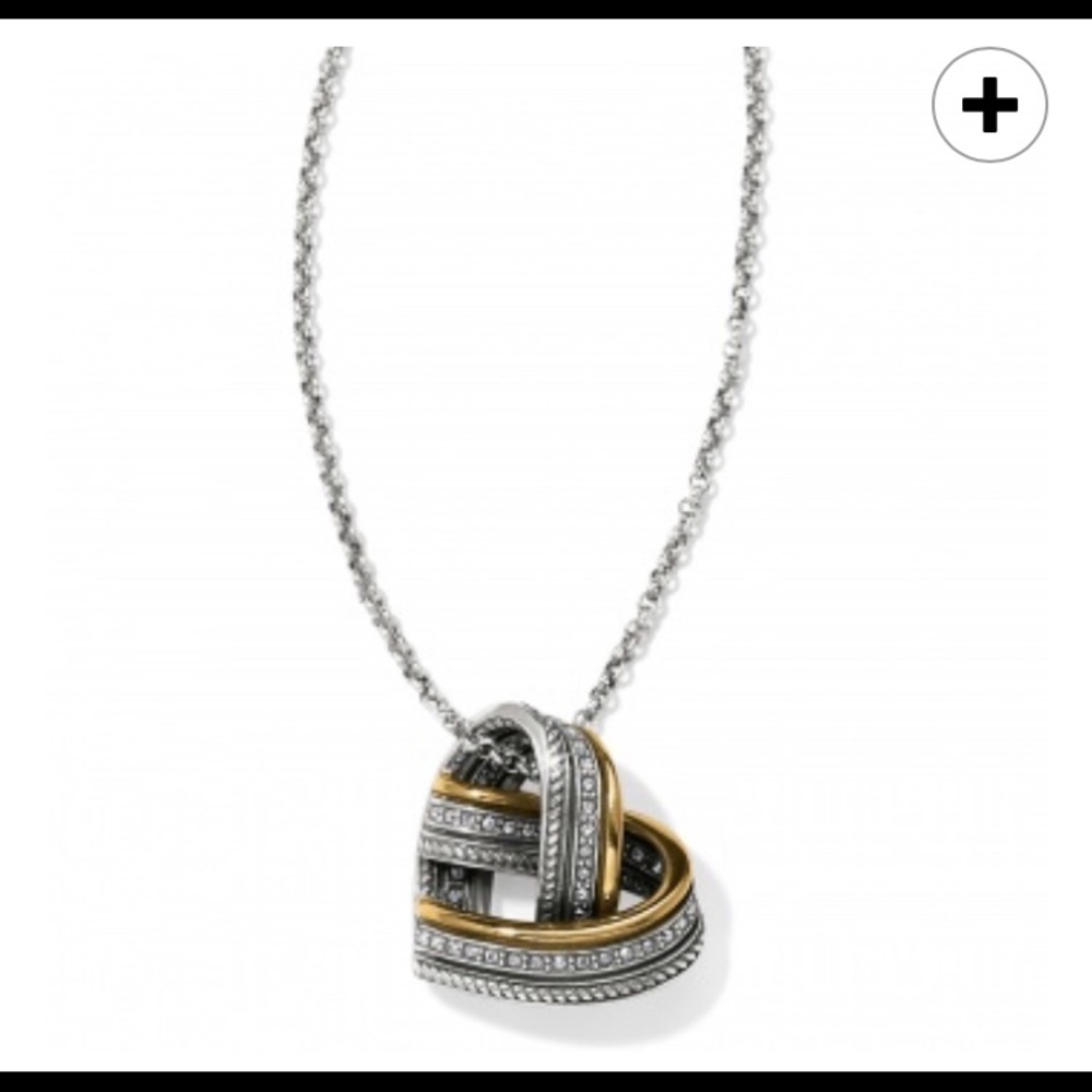 Brighton Neptune's Rings Woven Heart Necklace